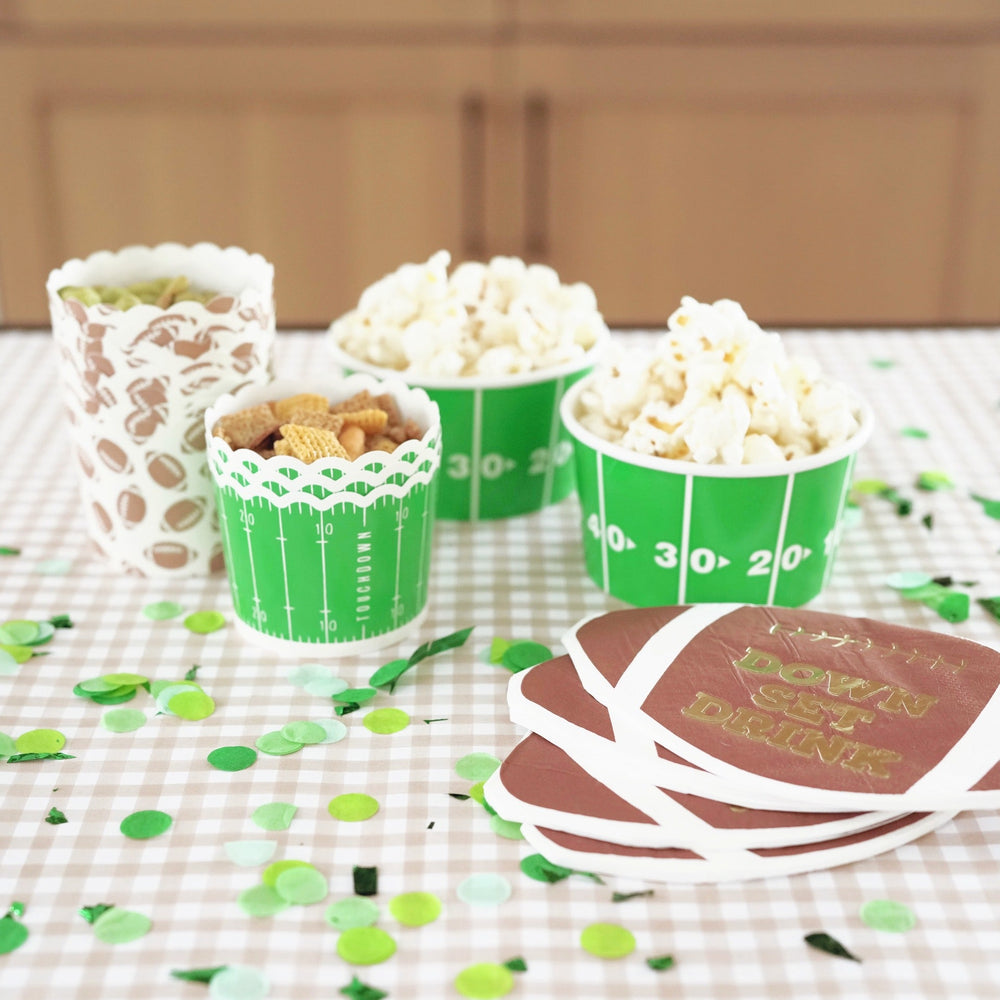 FOOTBALL BAKING CUPS My Mind’s Eye Bonjour Fete - Party Supplies