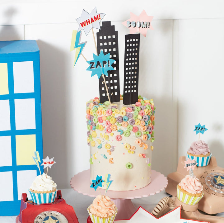 SUPERHERO CAKE TOPPER Meri Meri Cake Topper Bonjour Fete - Party Supplies