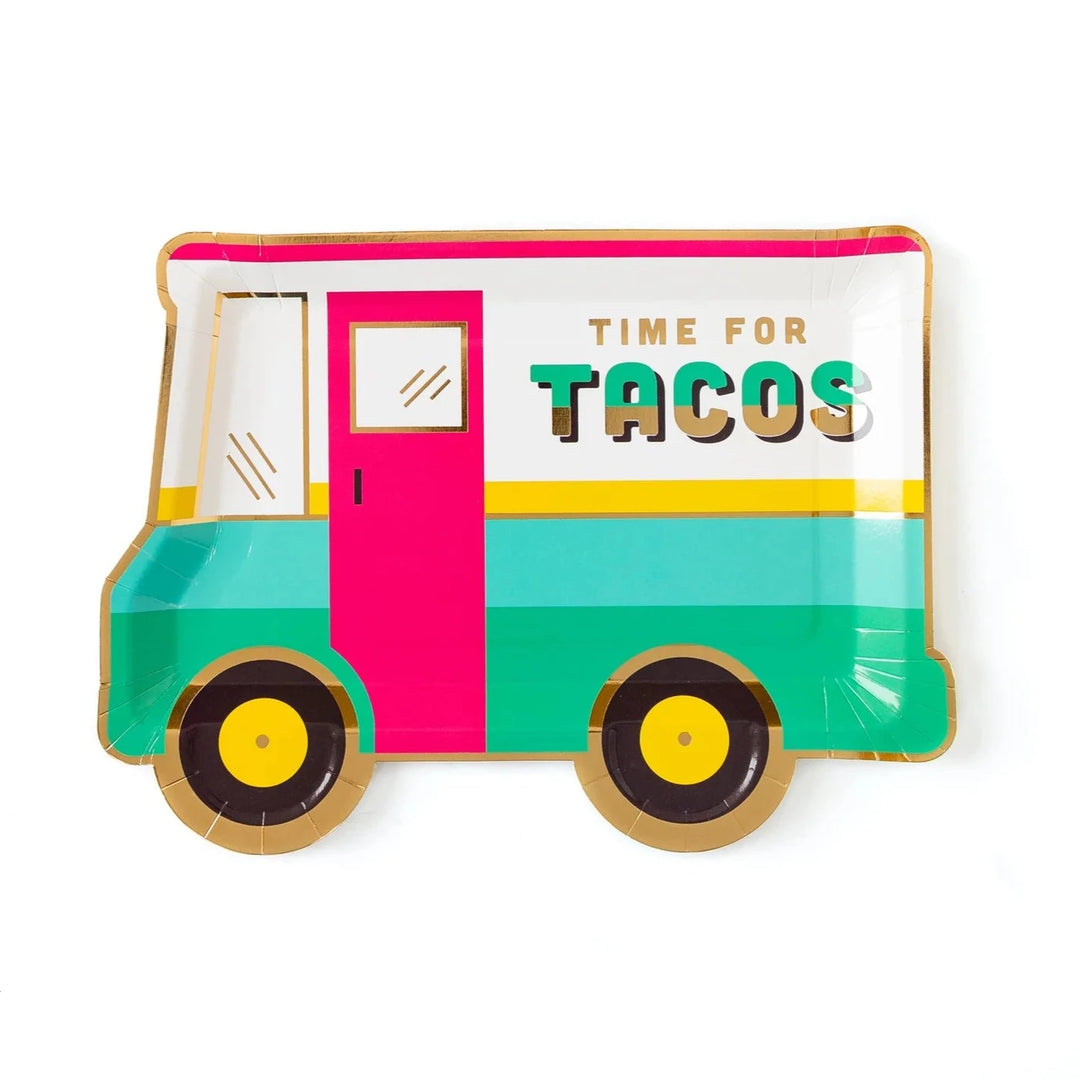 TACO TRUCK PLATES My Mind's Eye Plates Bonjour Fete - Party Supplies