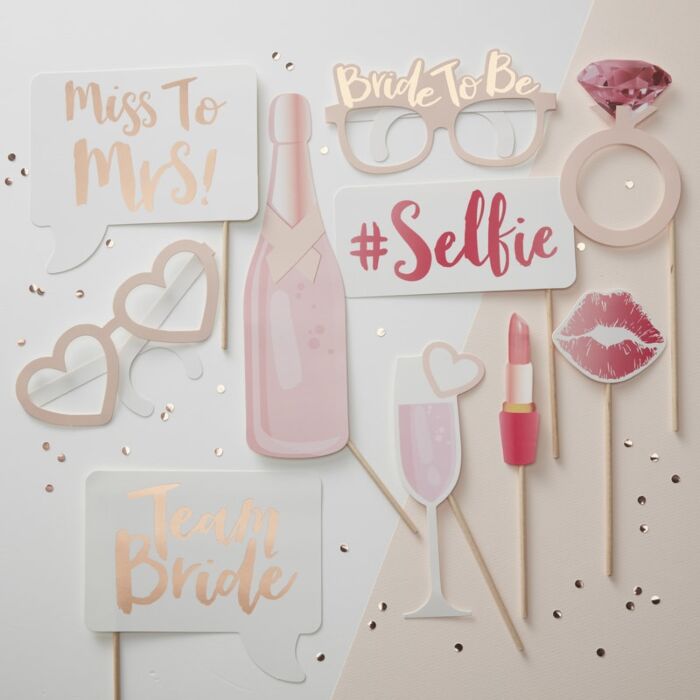 HEN PARTY PHOTO BOOTH PROPS - TEAM BRIDE Ginger Ray UK Photo Booth Props Bonjour Fete - Party Supplies