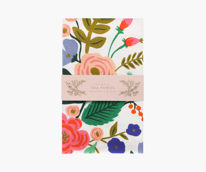 RIFLE PAPER TEA TOWEL - FLORAL VINES Rifle Paper Co. Kitchenware Bonjour Fete - Party Supplies