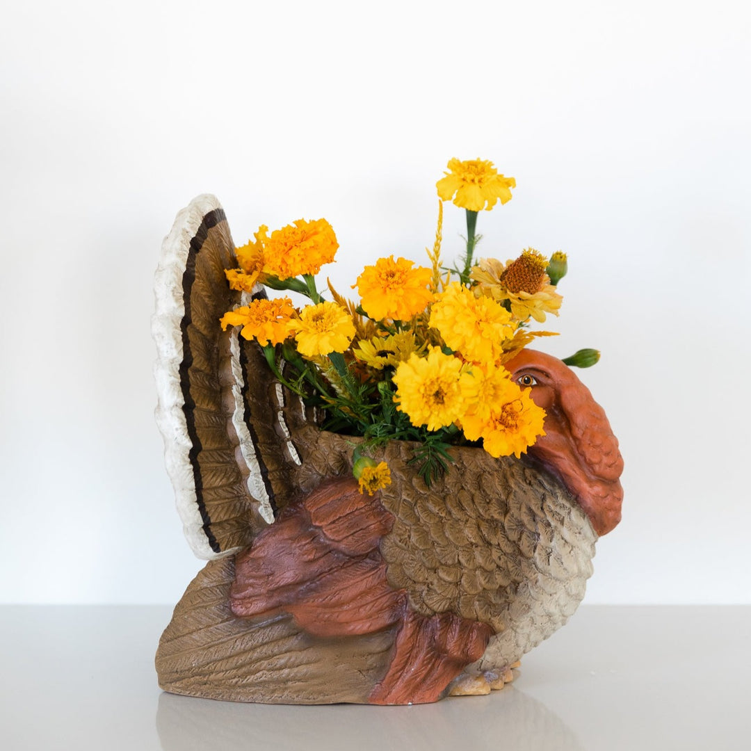 TURKEY BUCKET Bethany Lowe Designs Thanksgiving Decor Bonjour Fete - Party Supplies