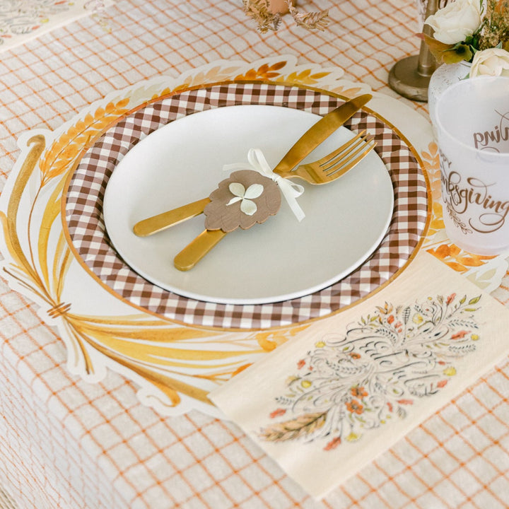 GOLDEN HARVEST PLACEMATS Hester & Cook Table Covers & Placemats Bonjour Fete - Party Supplies