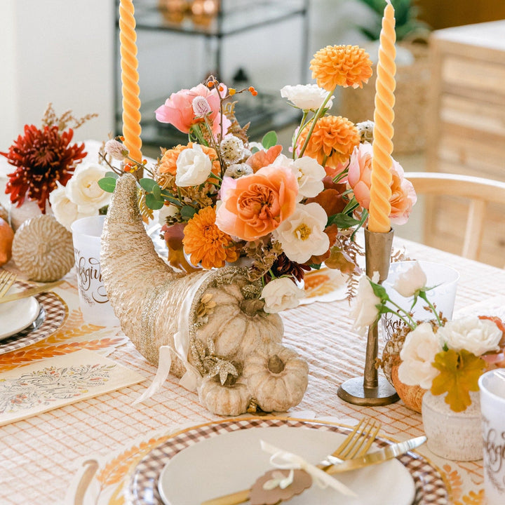 ROMANTIC CORNUCOPIA Bethany Lowe Designs Thanksgiving Decor Bonjour Fete - Party Supplies