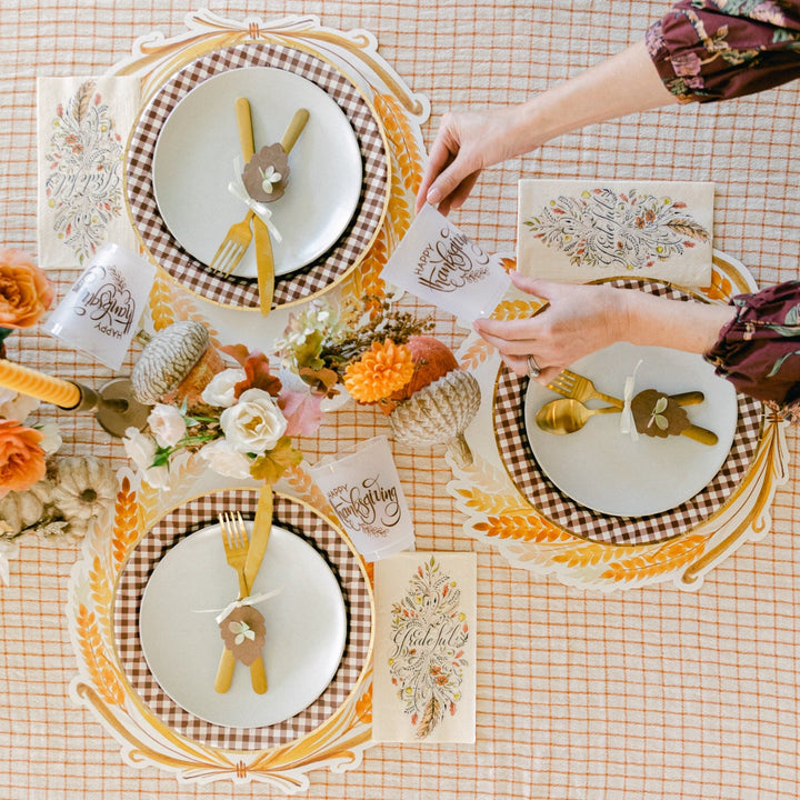 GOLDEN HARVEST PLACEMATS Hester & Cook Table Covers & Placemats Bonjour Fete - Party Supplies