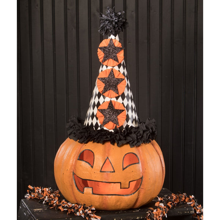 PARTY PUMPKIN LARGE PAPER MACHE Bethany Lowe Designs Halloween Decor Bonjour Fete - Party Supplies