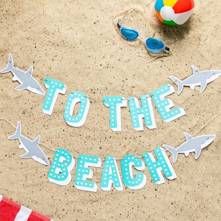 TO THE BEACH BANNER My Mind's Eye Garlands & Banners Bonjour Fete - Party Supplies