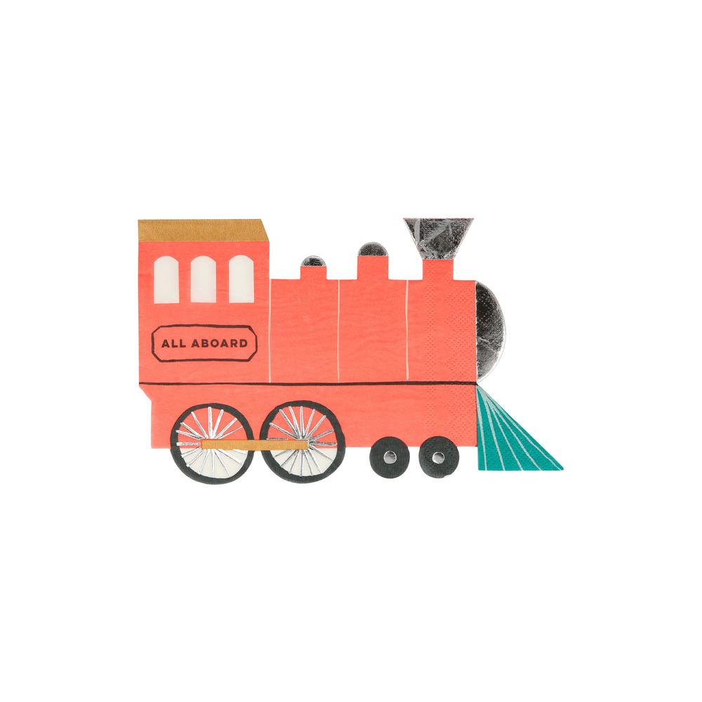 TRAIN NAPKIN Meri Meri Napkins Bonjour Fete - Party Supplies