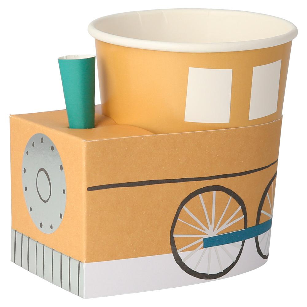TRAIN THEMED PARTY CUPS Meri Meri Cups Bonjour Fete - Party Supplies