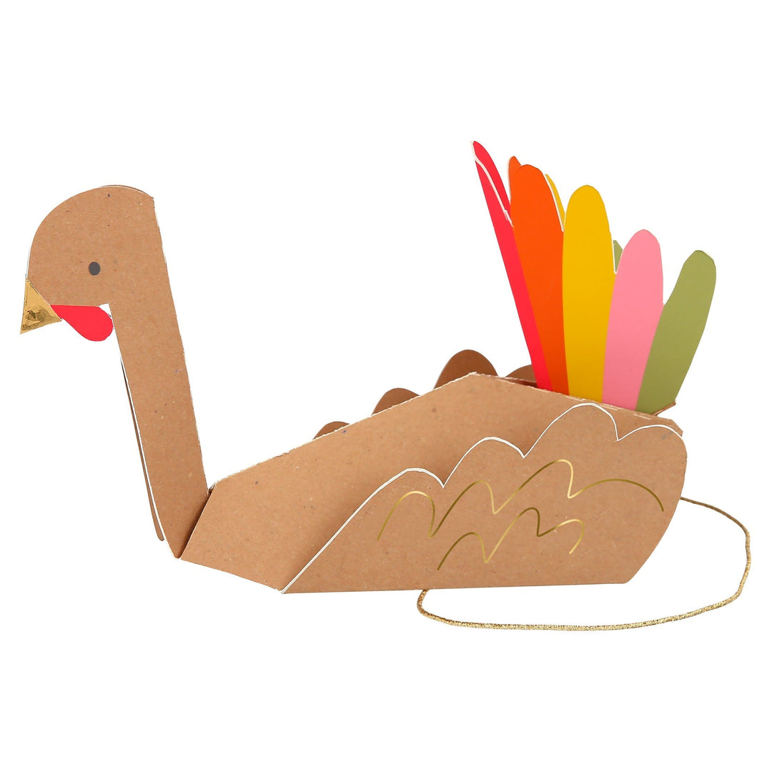 THANKSGIVING TURKEY HATS BY MERI MERI Meri Meri Thanksgiving Favors & Crackers Bonjour Fete - Party Supplies