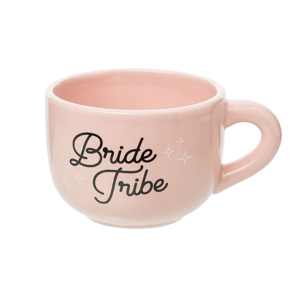 BRIDE TRIBE PINK CAPPUCCINO MUG Totalee Gift Mug Bonjour Fete - Party Supplies