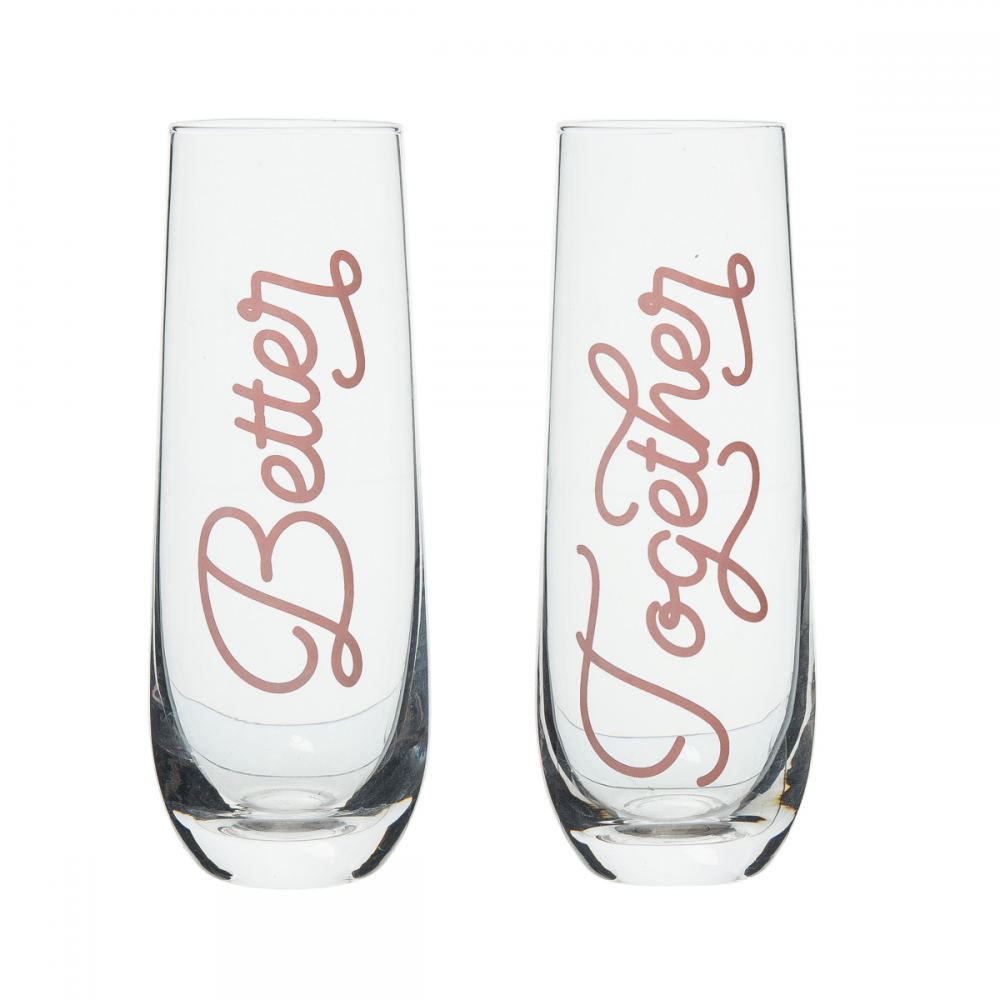 BETTER TOGETHER CHAMPAGNE GLASSES Totalee Gift Glassware Bonjour Fete - Party Supplies