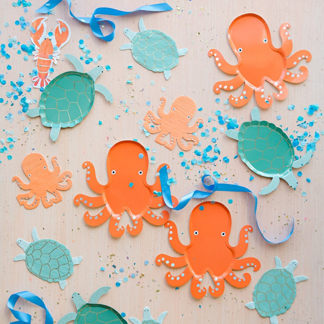 OCTOPUS PLATES Meri Meri Plates Bonjour Fete - Party Supplies