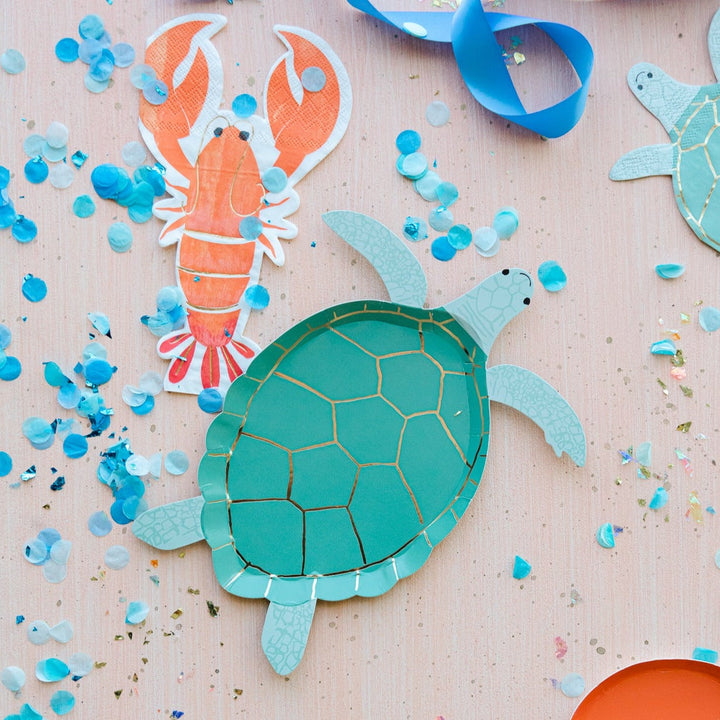 TURTLE PLATES Meri Meri Plates Bonjour Fete - Party Supplies