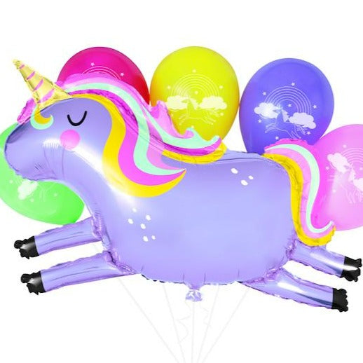 UNICORN BALLOON BOUQUET KIT Unique Bonjour Fete - Party Supplies