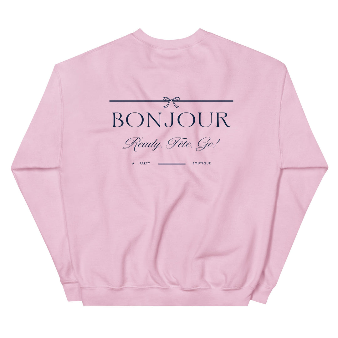 Unisex Sweatshirt Bonjour Fête  Light Pink / S Bonjour Fete - Party Supplies