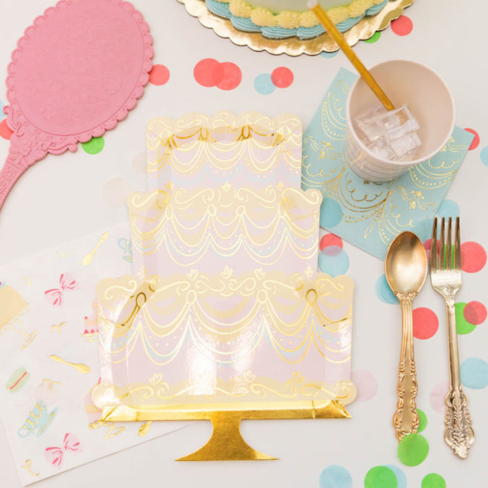 LET THEM EAST CAKE PLATES Jollity & Co. Bonjour Fete - Party Supplies