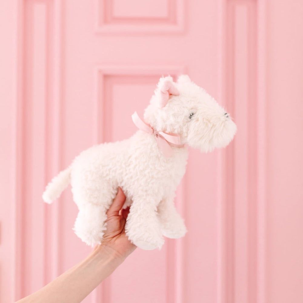 CREAM WESTIE DOG PLUSH TOY Mon Ami Toys Bonjour Fete - Party Supplies