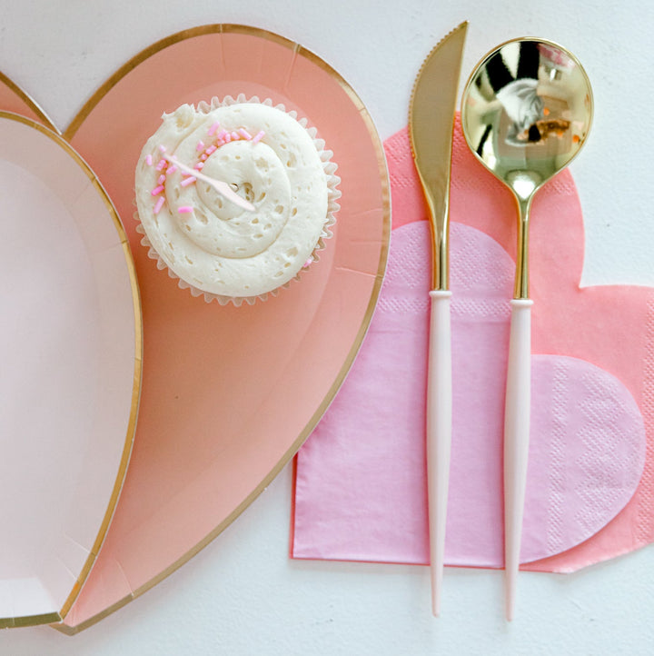PINK HEART NAPKINS - SMALL Meri Meri Napkins Bonjour Fete - Party Supplies
