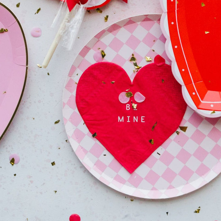 HEART SHAPED NAPKINS My Mind’s Eye Valentine's Day Tableware Bonjour Fete - Party Supplies