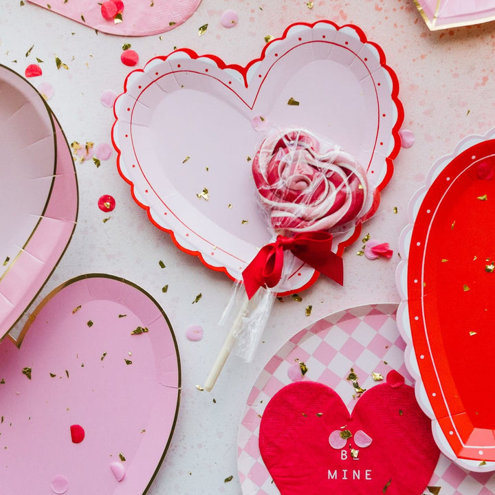 ORGANIC HEART CHERRY OVERSIZED LOLLIPOP Hammond's Candies Candy Bonjour Fete - Party Supplies