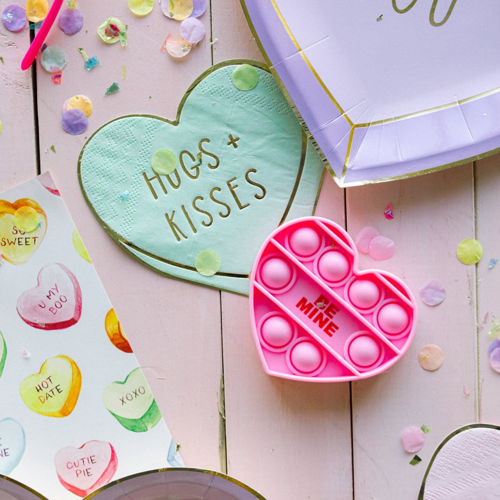 CONVERSATION HEART POP IT FIDGET TOY Top Trenz Inc. Bonjour Fete - Party Supplies
