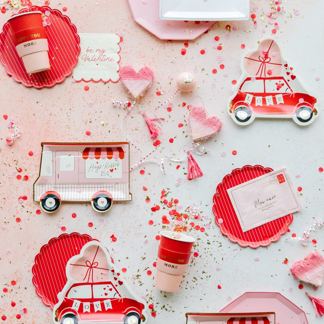 LOVE YOU MORE COFFEE CUPS My Mind’s Eye Valentine's Day Tableware Bonjour Fete - Party Supplies
