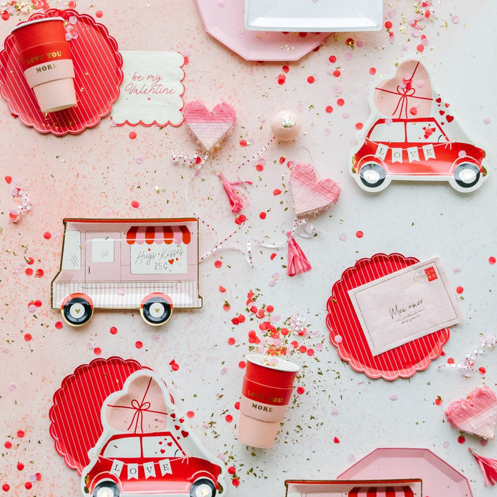 LOVE YOU MORE COFFEE CUPS My Mind’s Eye Valentine's Day Tableware Bonjour Fete - Party Supplies
