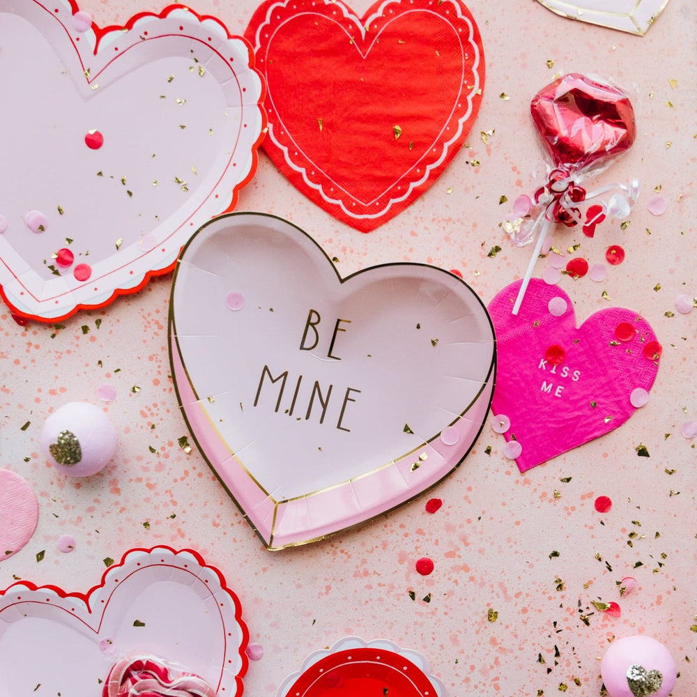 HEART SHAPED NAPKINS My Mind’s Eye Valentine's Day Tableware Bonjour Fete - Party Supplies