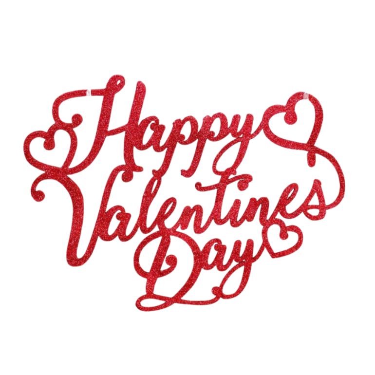 HAPPY VALENTINE'S DAY SIGN Bethany Lowe Designs Valentine's Day Decor Bonjour Fete - Party Supplies