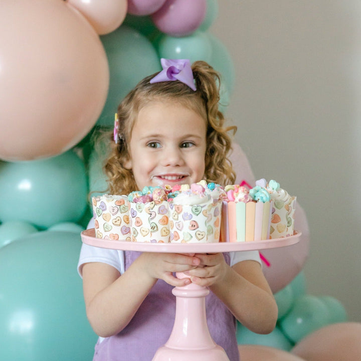 PASTEL CONVERSATION HEART VALENTINE'S DAY BAKING CUPS My Mind’s Eye Valentine's Day Tableware Bonjour Fete - Party Supplies