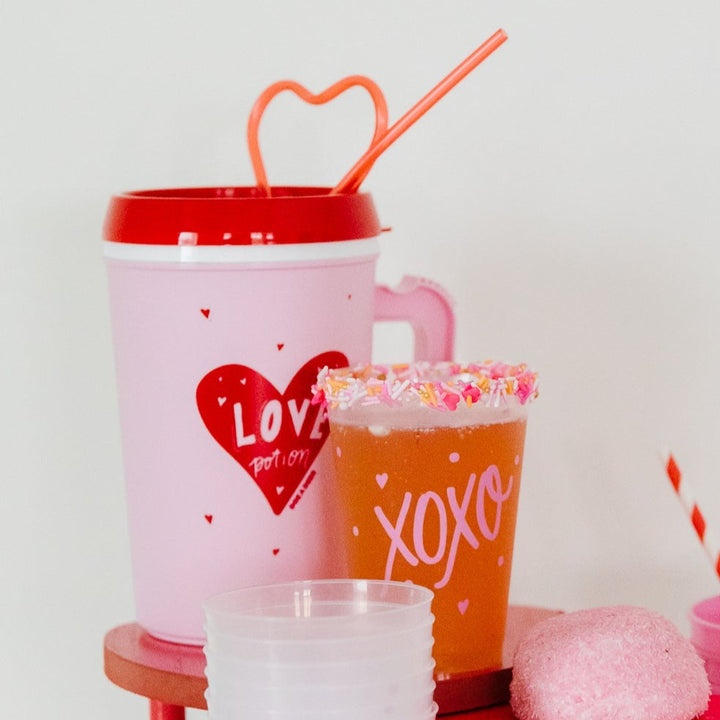 Heart Shaped Silly Straws 10 Pack Bonjour Fete Party Supplies Valentine's Day Party Supplies