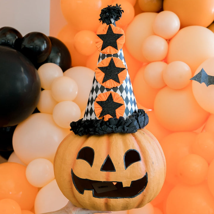 LARGE PAPER MACHE PARTY PUMPKIN Bethany Lowe Designs Halloween Party Decorations Bonjour Fete - Party Supplies