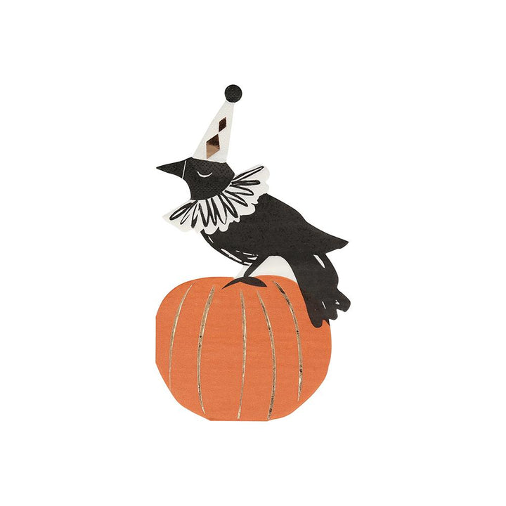 VINTAGE HALLOWEEN CROW NAPKINS Meri Meri Halloween Tableware Bonjour Fete - Party Supplies