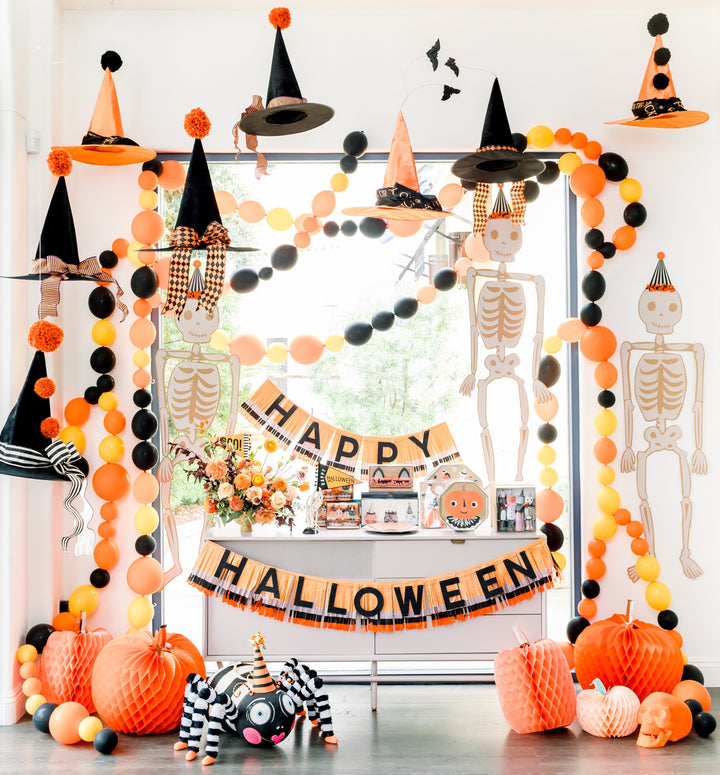 HAPPY HALLOWEEN FRINGE GARLAND BANNER Meri Meri Halloween Decor Bonjour Fete - Party Supplies