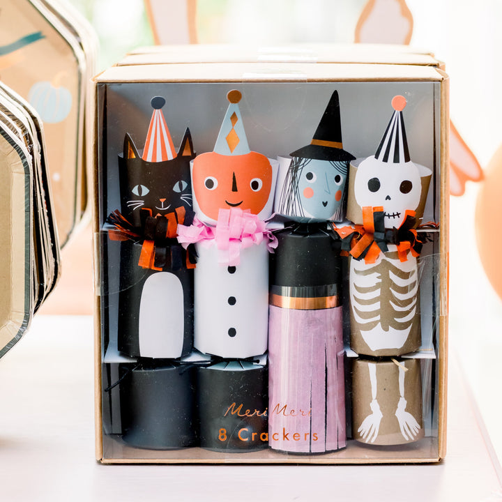 VINTAGE HALLOWEEN CHARACTER CRACKERS Meri Meri Halloween Favors Bonjour Fete - Party Supplies