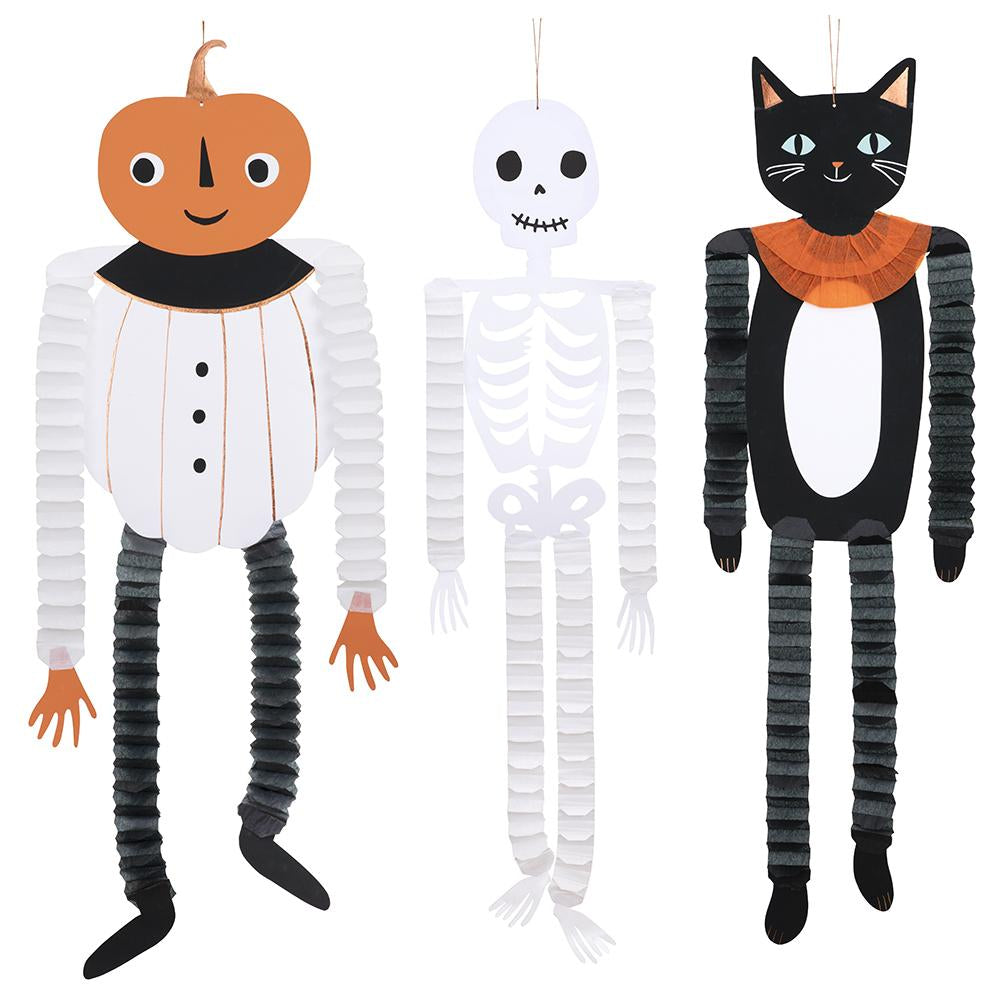VINTAGE HALLOWEEN HONEYCOMB DECORATIONS Meri Meri Halloween Decor Bonjour Fete - Party Supplies