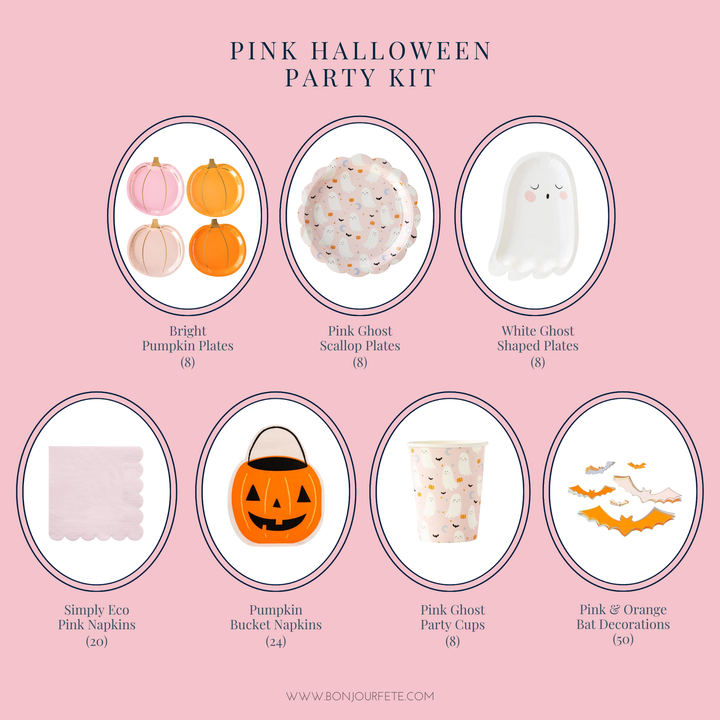 PINK HALLOWEEN PARTY KIT Bonjour Fête Halloween Party Supplies Bonjour Fete - Party Supplies
