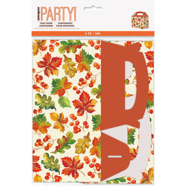 BERRIES & LEAVES FALL TAKE HOME CONTAINERS Unique Thanksgiving Party Supplies Bonjour Fete - Party Supplies