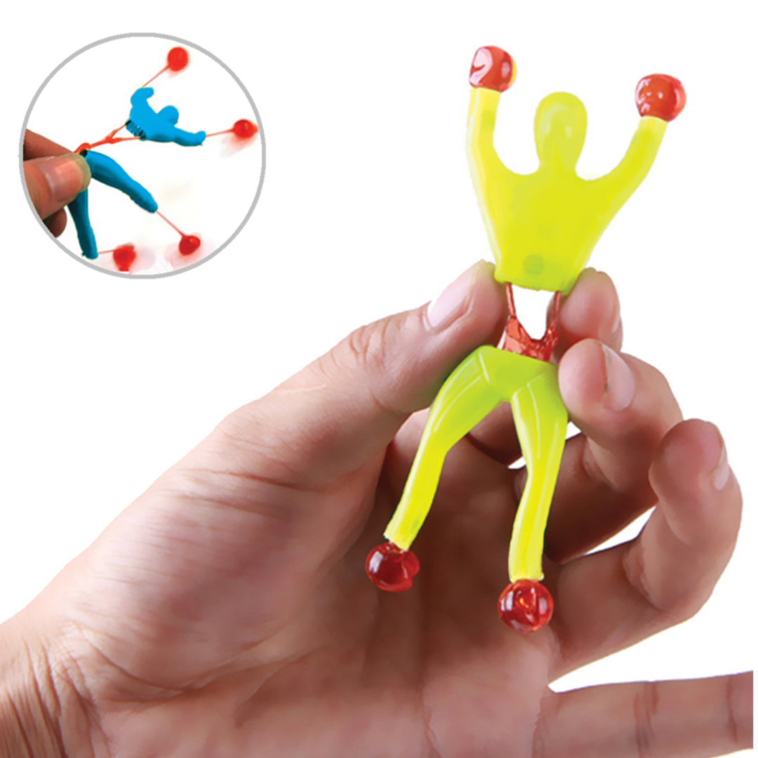 WALL CRAWLING STICKY MAN House of Marbles Small Toy Favor Bonjour Fete - Party Supplies