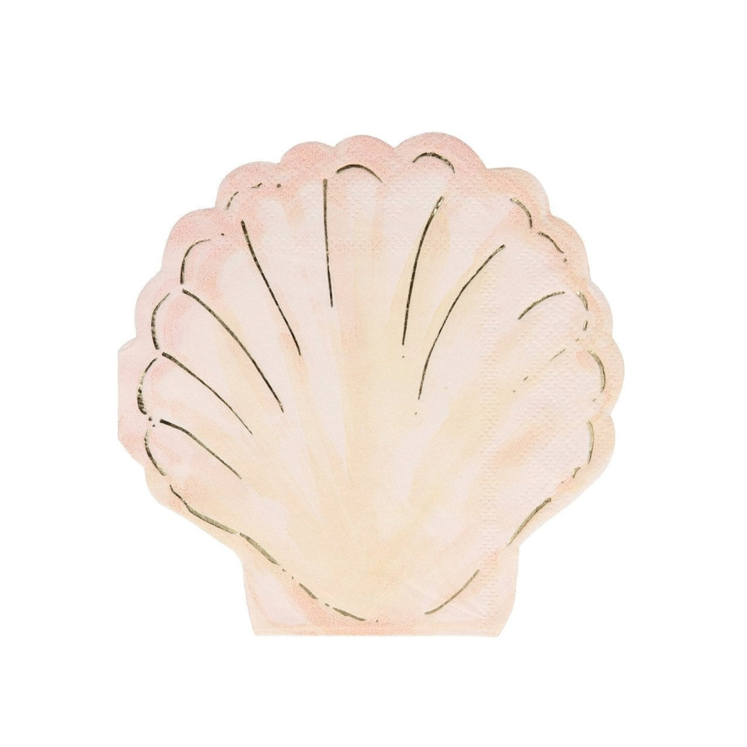 WATERCOLOR CLAM SHELL NAPKINS Meri Meri Napkins Bonjour Fete - Party Supplies