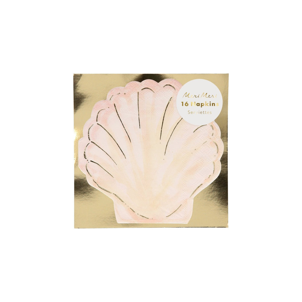WATERCOLOR CLAM SHELL NAPKINS Meri Meri Napkins Bonjour Fete - Party Supplies