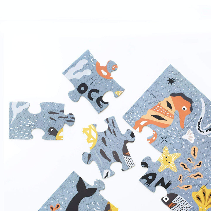 OCEAN LIFE FLOOR PUZZLE BY WEE GALLERY Wee Gallery Toy Bonjour Fete - Party Supplies