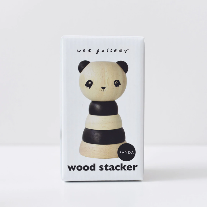 WOOD PANDA STACKING BABY TOY BY WEE GALLERY Wee Gallery Baby Bonjour Fete - Party Supplies