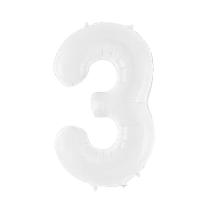 NUMBER 3 FOIL BALLOON LA Balloons Balloons Bonjour Fete - Party Supplies