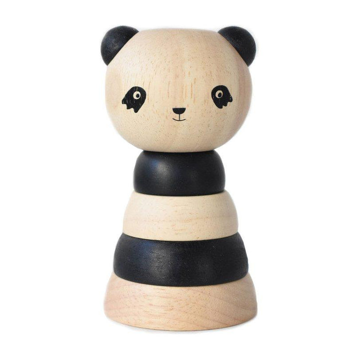 WOOD PANDA STACKING BABY TOY BY WEE GALLERY Wee Gallery Baby Bonjour Fete - Party Supplies