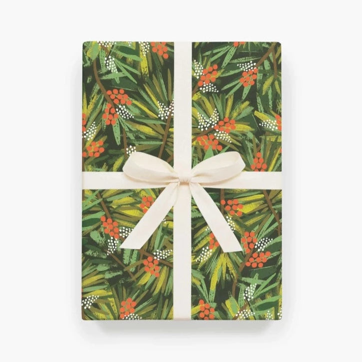 PINE SET OF THREE WRAPPING SHEET BY RIFLE PAPER CO. Rifle Paper Co christmas gift wrap Bonjour Fete - Party Supplies
