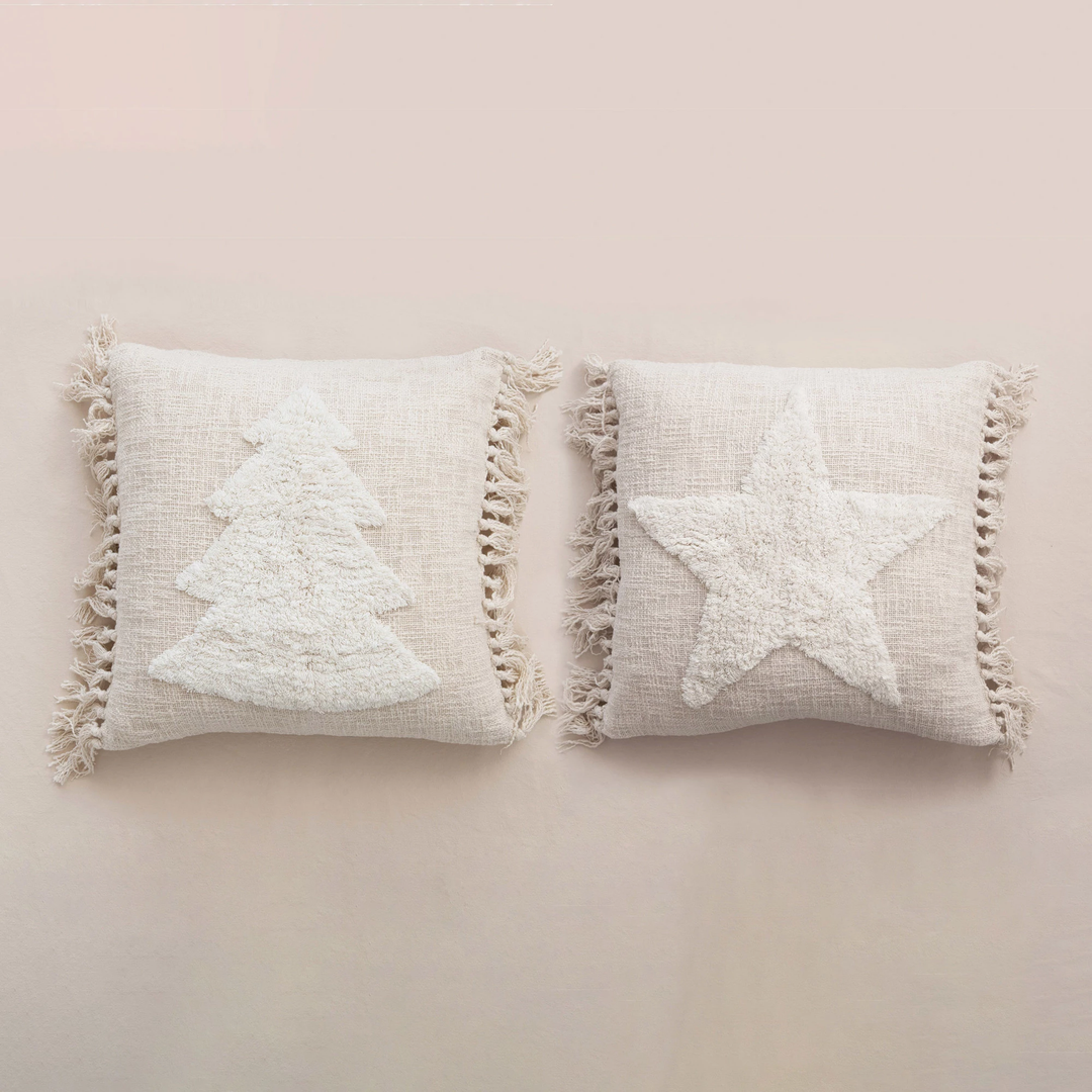 Holiday Pillow With Tassels Bonjour Fete Party Supplies Christmas Holiday Kitchen & Entertaining