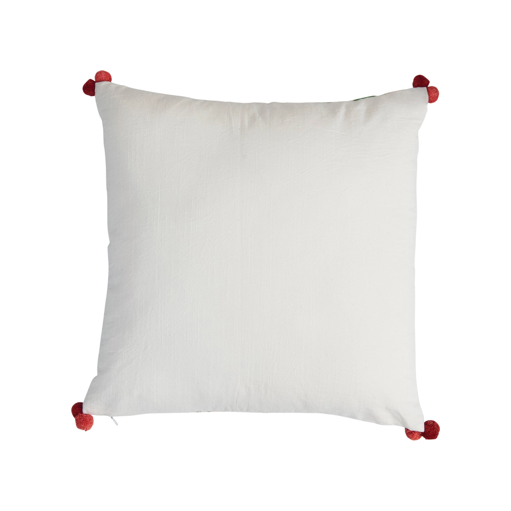 CHRISTMAS COTTON PILLOW BY CREATIVECO-OP Creative Co-op Bonjour Fete - Party Supplies