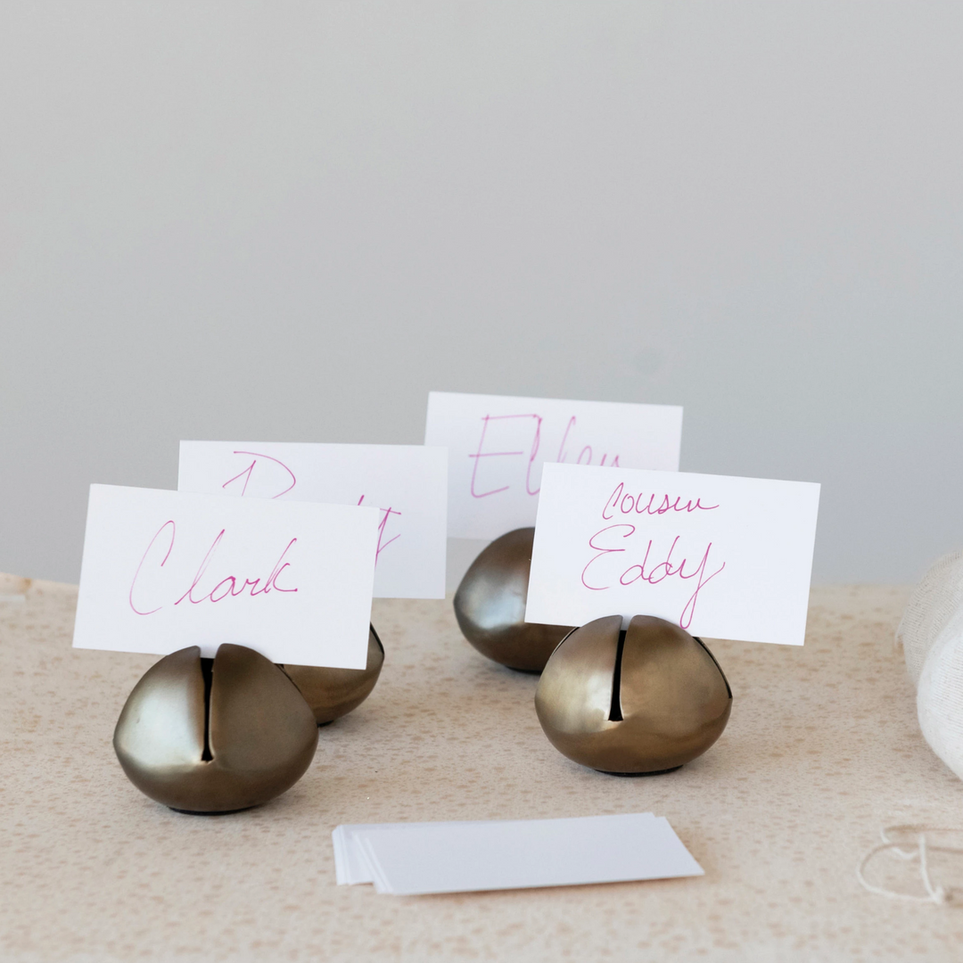 METAL BALL PLACE CARD HOLDERS SET BY CREATIVECO-OP Creative Co-op Bonjour Fete - Party Supplies